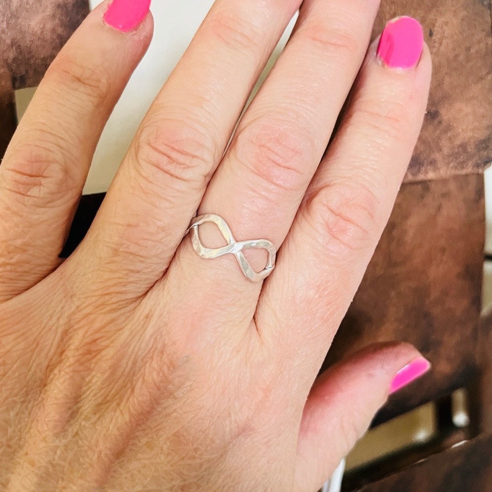 Sterling Silver Handmade Infinity Ring Sz 9‎